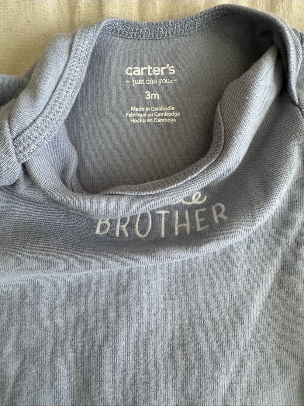 Carter’s 0-3M Baby Boy Bundle Little Brother Pajamas & Outfits 5 Pieces - Picture 5 of 10